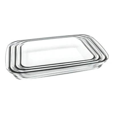 Conjunto Assadeiras Marinex Nadir 6722 Vidro Temperado 3 pçs