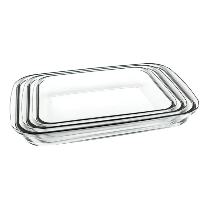 Conjunto Assadeiras Marinex Nadir 6722 Vidro Temperado 3 pçs