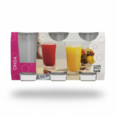 Conjunto Copos Long Drink Onda 300ml Nadir  Kit com 6 Unidades