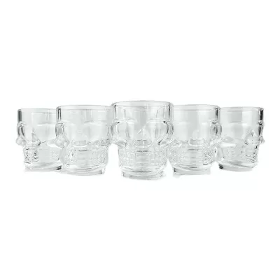 Conjunto De Copos De Shots Caveira Transparente Wincy Novo