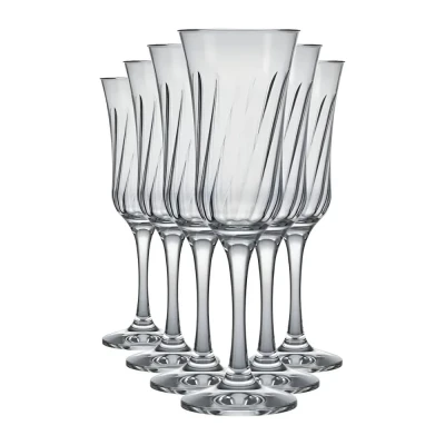 Conjunto Nadir Taça Lírio Champagne 195Ml C/6 Vidro Novos