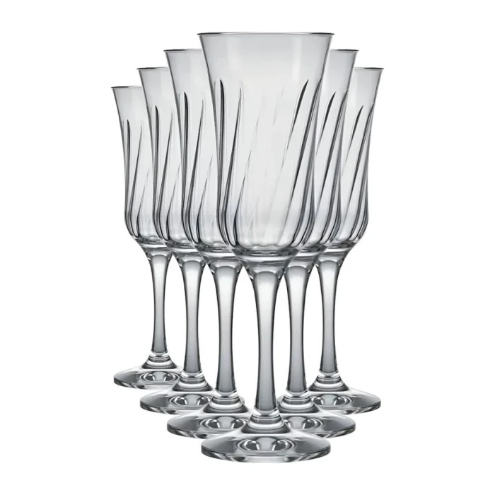 Conjunto Nadir Taça Lírio Champagne 195Ml C/6 Vidro Novos