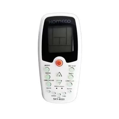 Controle Ar Condicionado Compatível Komeco Fgb-8020 Branco