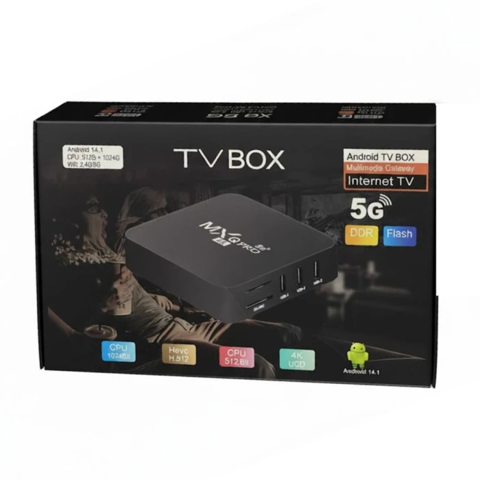 Conversor Tv Box Mxq Pro 4K Android 11.1 64Gb Wifi Bluetooth