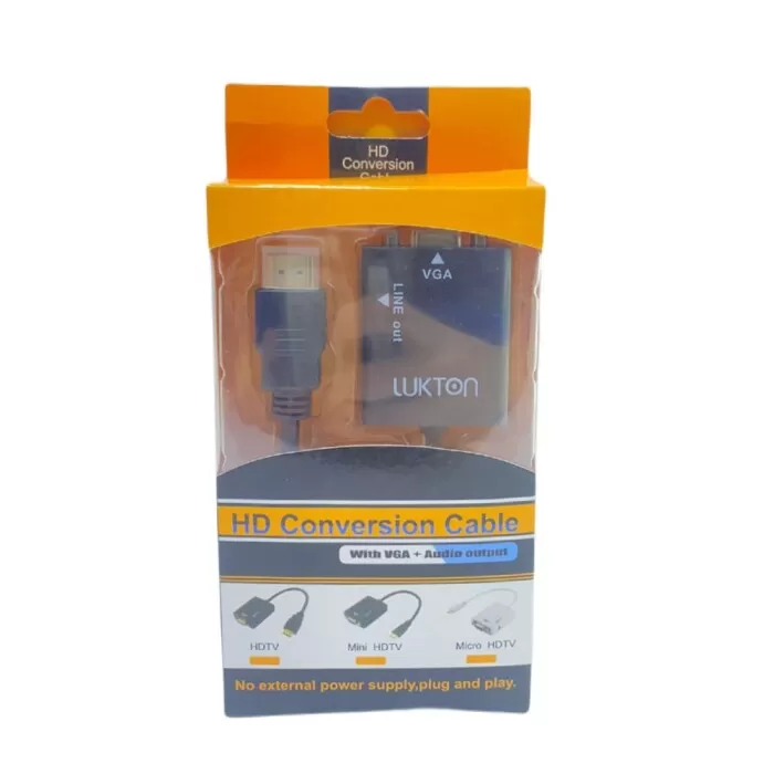 Convesor De Áudio De Video Hdmi x Vga Lul-026 Novo