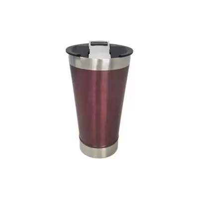 Copo Térmico Com Abrido Beer Pint Vinho 502Ml