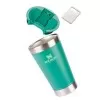 Copo Térmico Com Tampa 473Ml Verde Claro Stanley Novo