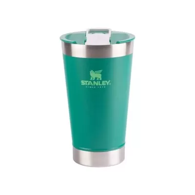 Copo Térmico Com Tampa 473Ml Verde Claro Stanley Novo