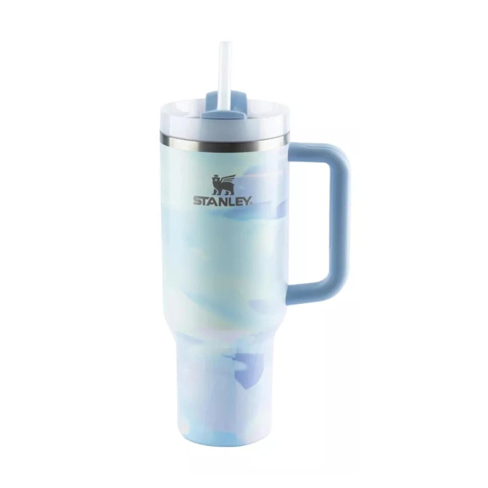 Copo Térmico Stanley Quencher Com Canudo Cool Serene 887mL