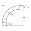 Curva Plástica Para Condulete 90 Graus 1/2 Branca Inpol Curva Plástica Para Condulete 90 Graus 1/2 Branca Inpol