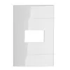 Decor Placa 4X2 1 Módulo Branco Scheneider Novo