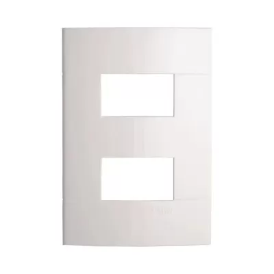 Decor Placa 4X2 Para Modulos Branco Scheneider Novo