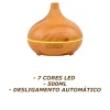 Difusor Umidificador Com Led Aromático 500ml X-Cell Madeira Difusor Umidificador Com Led Aromático 500ml X-Cell Madeira