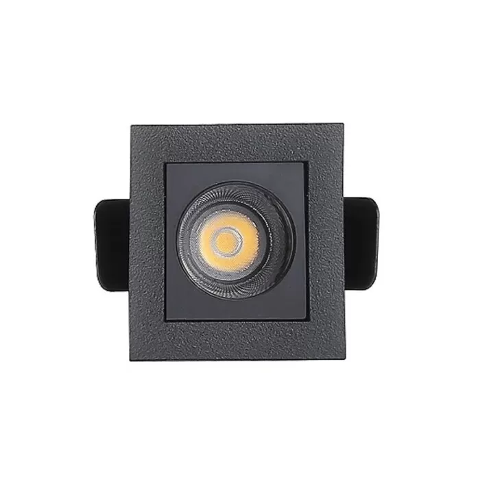 Downlight Embutir Powerus 2W 3000K Preto Irc90 Nordecor Novo