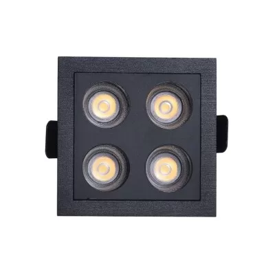 Downlight Embutir Powerus 8W 3000K Preto Bivolt Nordecor