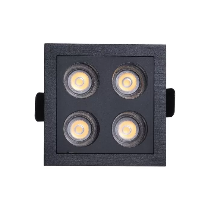 Downlight Embutir Powerus 8W 3000K Preto Bivolt Nordecor