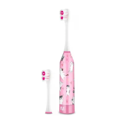 Escova Elétrica Infantil De Gatinho Rosa Multilaser Kids
