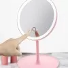 Espelho De Mesa Com Led Usb 17,5X27CM Rosa Y888 Novo Espelho De Mesa Com Led Usb 17,5X27CM Rosa Y888 Novo