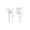 Espeto Jardim Clean Led Ip65 3W 6500K Blumenau Preto Novo