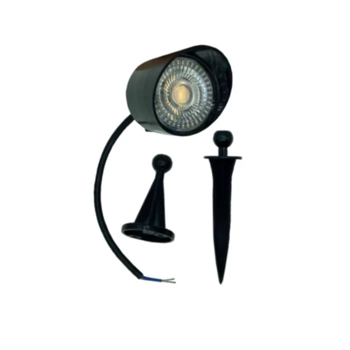 Espeto Spot Jardim Led Clean Preto 5w Verde Bivolt