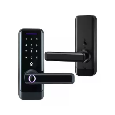 Fechadura Digital Biométrica E Touch Preto - 5 Formas