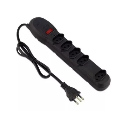 Filtro De Linha C/ 5 Tomadas Usb 80Cm 10A Preto Force Line