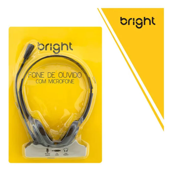 Fone De Ouvido Headset Home Office Com Microfone Bright