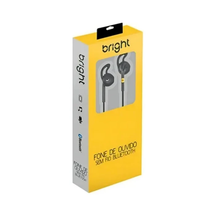 Fone De Ouvido Sem Fio Bluetooth Preto 0481 Bright Novo