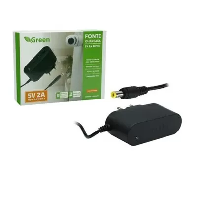Fonte Chaveada 5V 2A Conector P4 Bivolt Green Novo