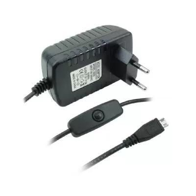 Fonte Chaveada Micro Usb 5V 3A Com On/Off Cor Preta