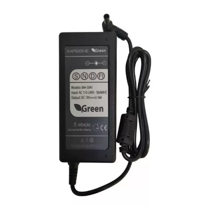 Fonte Para Notebook Samsung 19V 3,16A Green Novo