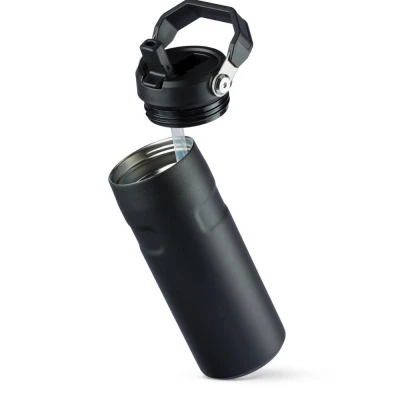 Garrafa Térmica Aerolight Flip Straw Preta 470ml Nova