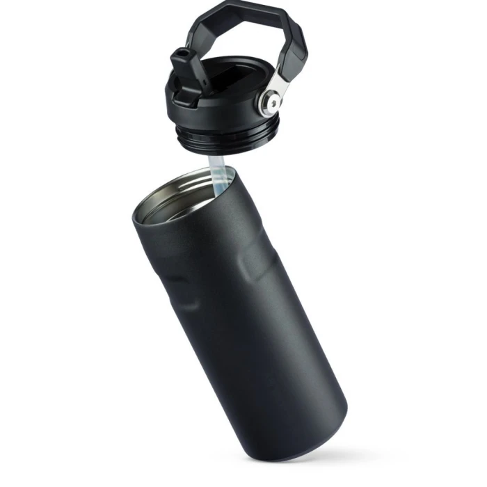 Garrafa Térmica Aerolight Flip Straw Preta 470ml Nova Garrafa Térmica Aerolight Flip Straw Preta 470ml Nova
