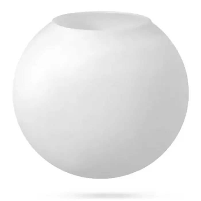 Globo De Vidro Leitoso 15Cm Boca 6,8Cm Nordecor Novo