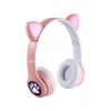 Headset Bluetooth De Gatinho Kids Com Led Rose Bright Headset Bluetooth De Gatinho Kids Com Led Rose Bright