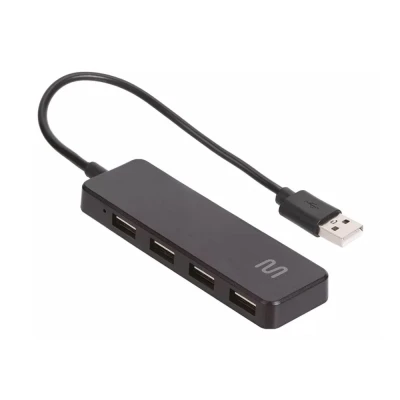 Hub Dock Usb Com 4 Portas Usb 2.0 Ac443 Multilaser Preto