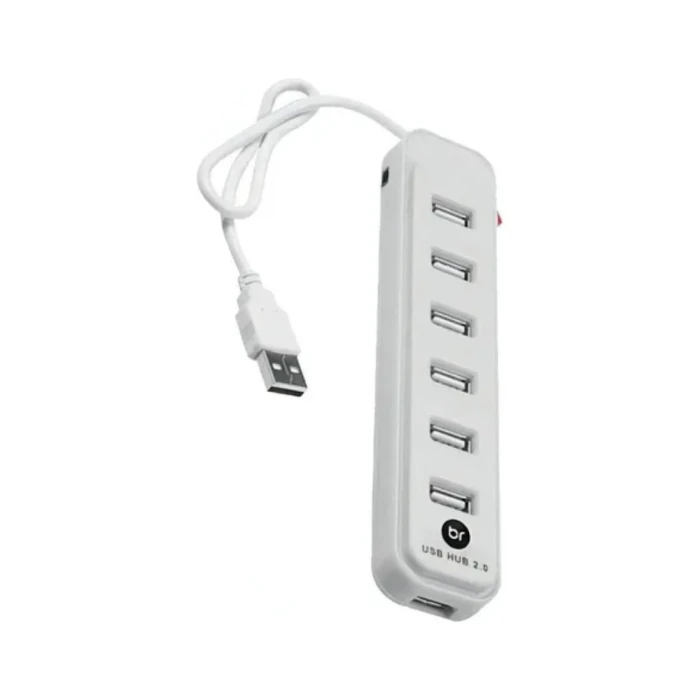 Hub USB 7 Portas Branco Bright 0191 Novo