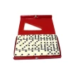 Jogo De Dominó Com 28 Peças Double Six Estojo Vermelho Jogo De Dominó Com 28 Peças Double Six Estojo Vermelho