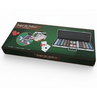 Jogo De Poker Com Maleta 500 Fichas Profissional Im42078