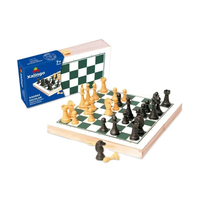 Jogo De Xadrez Com Caixa De Madeira 6001-0 Xalingo Jogo De Xadrez Com Caixa De Madeira 6001-0 Xalingo