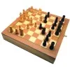 Jogo De Xadrez E Dama 39x39Cm Madeira Hoyle Games Novo