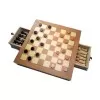 Jogo De Xadrez E Dama 39x39Cm Madeira Hoyle Games Novo
