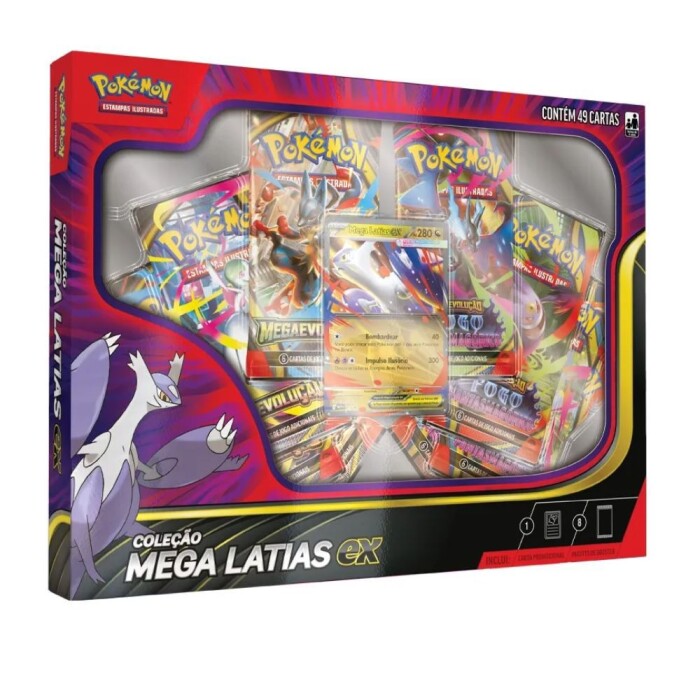 Jogo Pokemon Cartas Mega Latias Ex Box Original Tcg Coleção