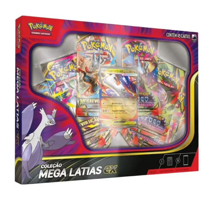 Jogo Pokemon Cartas Mega Latias Ex Box Original Tcg Coleção