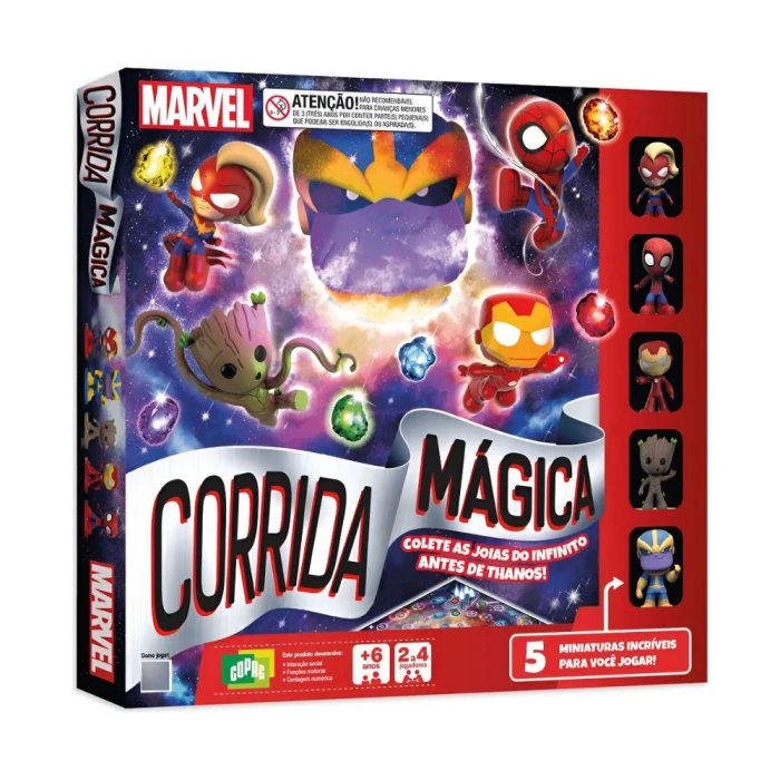 Jogo de Tabuleiro Corrida Mágica Heróis Marvel 35776