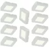 Kit 10 Luminária Cabinet Quadrada 2W 6500K Branca Blumenau