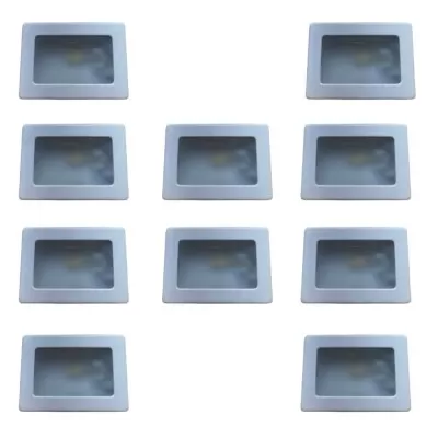 Kit 10 Luminária De Embutir Retangular Bivolt Blumenau