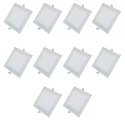 Kit 10 Painel Slim Ecoled Embutir 24W 4000K Autovolt