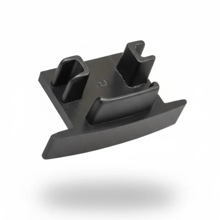 Kit 10 Tampas Perfil Line 25Mm Embutir Preto