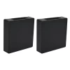 Kit 2 Arandela Clean Led Blumenau 3W 3.000K Bivolt Preta